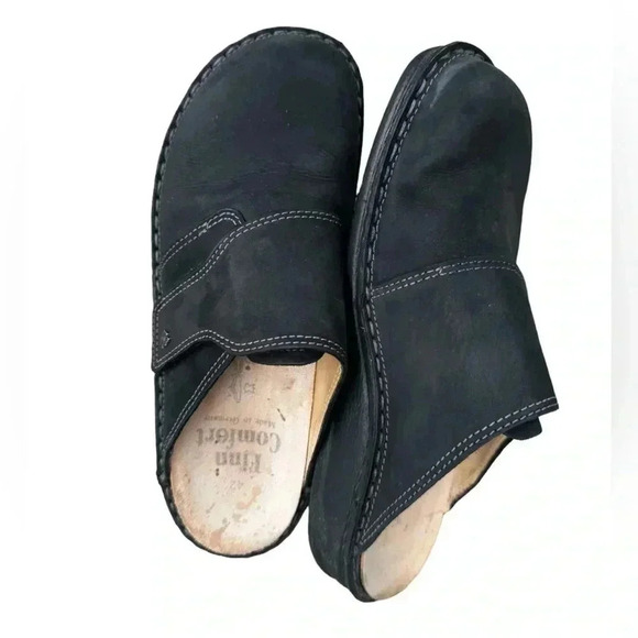 FINN COMFORT Men’s Black Venice Leather Mule Shoes Size EUR 42 main image 15